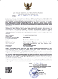 Izin Operasi Penanganan Kargo dan Pos